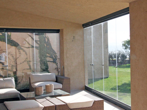 Aluminium Accordion Sliding Folding Invisible Frameless Double Glass Window With Thermal Break 