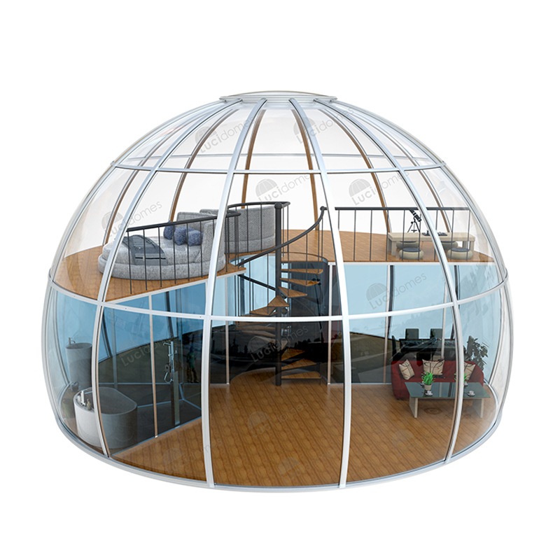 Low Dome House Price Customized Prefab Dome Style House Panoramic Transparent Star Room for Hotel/Garden/Restaurant Star Vacancy